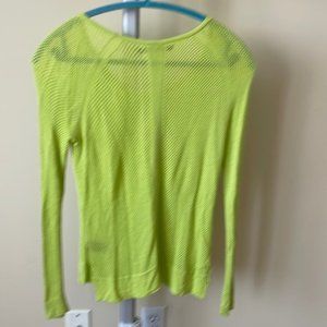 Rag & Bone neon green perforated top size S